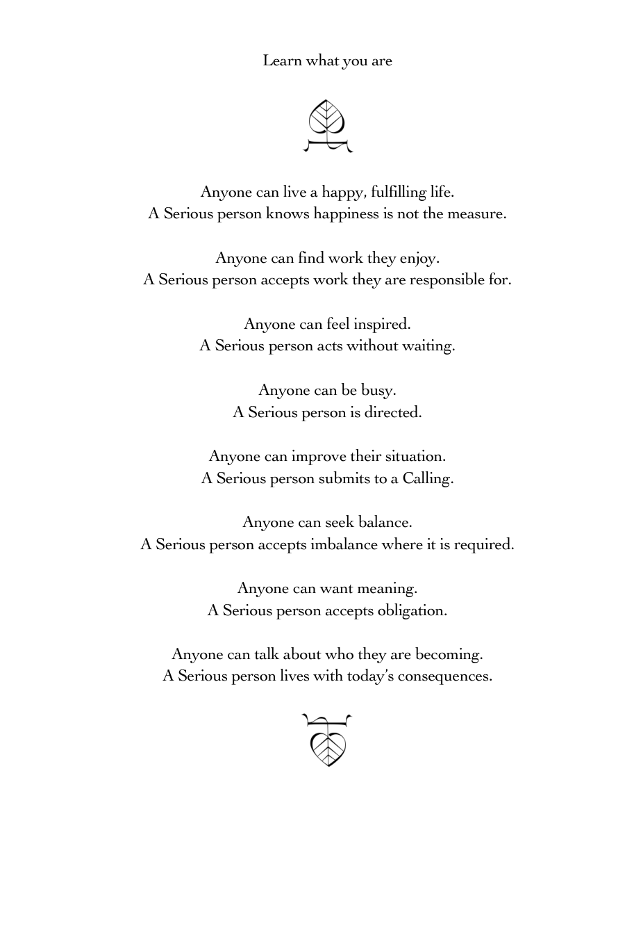 A page from A Way of Intention